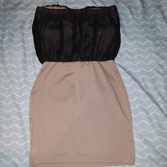 Body C strapless beige and black dress, size L - Picture 7 of 7